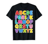 Colorful Alphabet ABC Teacher Classroom Letters T-Shirt