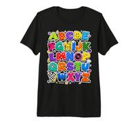 Colorful Alphabet ABC Teacher Classroom Letters T-Shirt Haut de Gamme