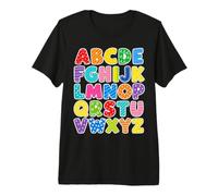 Colorful Alphabet ABC Teacher Classroom Letters T-Shirt Haut de Gamme