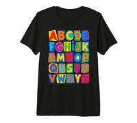 Colorful Alphabet ABC Teacher Classroom Letters T-Shirt Haut de Gamme