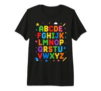 Colorful Alphabet ABC Teacher Classroom Letters T-Shirt Haut de Gamme