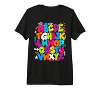 Colorful Alphabet ABC Teacher Classroom Letters T-Shirt Haut de Gamme