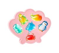 Colorful Animal Shaped Tray - Food Grade Silicone Mold For Freezer - Easy Release Flexible BPA Free Ice Maker - Party Drinks Kids Beverage Fun Gift