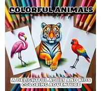 Colorful Animals: A Delightful Adult And Kids Coloring Adventure: Whimsical Wildlife Wonders For Relaxation, Creativity, and Fun