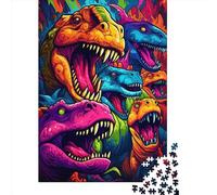 Colorful Art Dinosaur Puzzle 1000 Pièces Educa Jouet en Bois Cadeau Unique De l'art De La Décoration Jeu Éducatif Challenge Toy Adultes & Enfants des 14 Ans 1000pcs (38x26cm)
