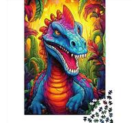 Colorful Art Dinosaur Puzzle 1000 Pièces Educa Jouet en Bois Divertissement Créatif Décoration Intérieure Jeu Éducatif Challenge Toy pour Adultes Et Enfants À Partir De 12 Ans 1000pcs (75x50cm)