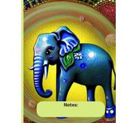 Colorful Artsy Elephant Composition Book (WITHOUT Flair Art): Plain College Rule Pages