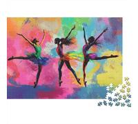 Colorful Ballet Dancers Colourful Ballerina Dancers 1000 Pcs Jigsaw Puzzles Adults Beautiful Decoration Puzzle Birthday Gift 52x38cm/1000pcs