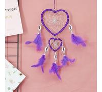 Colorful Beads Decorative Feather Dream Catcher Wind Chimes Car Interior Wall Hanging Decoration Crafts Ornaments Love Catching Dreams Indian Style(E)