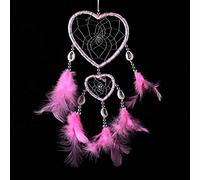 Colorful Beads Decorative Feather Dream Catcher Wind Chimes Car Interior Wall Hanging Decoration Crafts Ornaments Love Catching Dreams Indian Style(A)