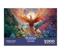 Colorful Bird Wings Spread Wide 1000 Pièces Carton Premium Lot de Puzzles Fire Bird Anti-Stress Jeu Créatif Puzzles As Birthday Gifts 52x38cm/1000pcs