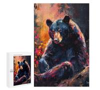 Colorful Black Bear Painting Puzzle 1000 Pièces Educa Jouet en Bois Cadeau Unique Décoration Intérieure Jeu Éducatif Challenge Toy Adultes Et Enfants À Partir De 14 Ans 1000 PCS