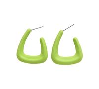 COLORFUL BLING Boucles d'oreilles créoles triangulaires pour femme en acrylique aux couleurs macarons géométriques - Bijoux audacieux - Cadeaux pour femmes, hommes, amis, taille unique, Acrylique, Pas