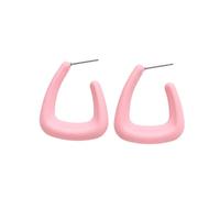 COLORFUL BLING Boucles d'oreilles créoles triangulaires pour femme en acrylique aux couleurs macarons géométriques - Bijoux audacieux - Cadeaux pour femmes, hommes, amis, taille unique, Acrylique, Pas