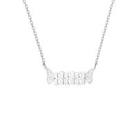 COLORFUL BLING Collier ras du cou délicat avec numéro d'ange pour femme 111 222 333 444 555 666 777 888 999 - Collier ras du cou porte-bonheur numérologie papillon - Bijoux pour femme - Cadeau