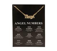 COLORFUL BLING Collier ras du cou numérologie avec pendentif numéro porte-bonheur noir 111 222 333 444 555 777 888 999, Métal, Alliage.