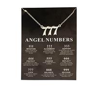 COLORFUL BLING Collier ras du cou numérologie avec pendentif numéro porte-bonheur noir 111 222 333 444 555 777 888 999, Métal, Alliage.