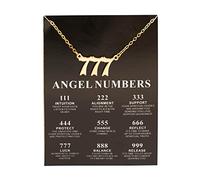 COLORFUL BLING Collier ras du cou numérologie avec pendentif numéro porte-bonheur noir 111 222 333 444 555 777 888 999, Métal, Alliage.