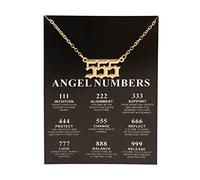 COLORFUL BLING Collier ras du cou numérologie avec pendentif numéro porte-bonheur noir 111 222 333 444 555 777 888 999, Métal, Alliage.