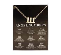 COLORFUL BLING Collier ras du cou numérologie avec pendentif numéro porte-bonheur noir 111 222 333 444 555 777 888 999, Métal, Alliage.