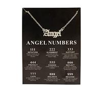 COLORFUL BLING Collier ras du cou numérologie avec pendentif numéro porte-bonheur noir 111 222 333 444 555 777 888 999, Métal, Alliage.