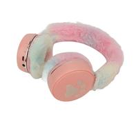 Colorful Breathing Light Pink Foldable Plush Bluetooth Headset with 40mm Speakers