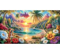 Colorful-Bugs-in-a-Magical-Forest 1000 pièces Jeu Stimulant Papier recyclé Puzzle pour Adultes Décoration Murale et Cadeaux Jeu éducatif détente 38x26/1000 pièces