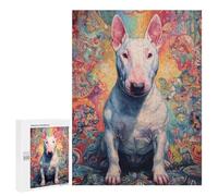 Colorful Bull Terrier Art Print -1 Puzzle 1000 Pièces Educa Jouet en Bois Cadeau Unique Décoration Intérieure Jeu Éducatif Challenge Toy Adultes Et Enfants À Partir De 14 Ans 500 PCS