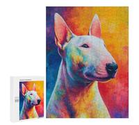 Colorful Bull Terrier Painting-1 Puzzle 1000 Pièces Educa Jouet en Bois Cadeau Unique Décoration Intérieure Jeu Éducatif Challenge Toy Adultes Et Enfants À Partir De 14 Ans 500 PCS