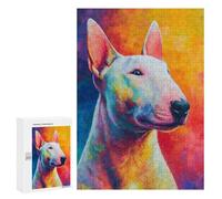 Colorful Bull Terrier Painting-1 Puzzle 1000 Pièces Educa Jouet en Bois Cadeau Unique Décoration Intérieure Jeu Éducatif Challenge Toy Adultes Et Enfants À Partir De 14 Ans 300 PCS