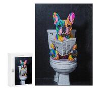 Colorful Bulldog Reading Newspaper-1 Puzzle 1000 Pièces Educa Jouet en Bois Cadeau Unique Décoration Intérieure Jeu Éducatif Challenge Toy Adultes Et Enfants À Partir De 14 Ans 300 PCS