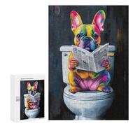 Colorful Bulldog Reading Newspaper Puzzle 1000 Pièces Educa Jouet en Bois Cadeau Unique Décoration Intérieure Jeu Éducatif Challenge Toy Adultes Et Enfants À Partir De 14 Ans 300 PCS