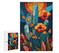 Colorful Cactus Garden Artwork Puzzle 1000 Pièces Educa Jouet en Bois Cadeau Unique Décoration Intérieure Jeu Éducatif Challenge Toy Adultes Et Enfants À Partir De 14 Ans 1000 PCS