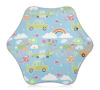 Colorful Cars - Parapluie de pluie bleu à pointes arrondies pour enfants de 4 à 8 ans, auvent de 88,9 cm