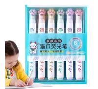 Colorful Cat Pen, Quick Dry Highlighter, Lisse Writing Tool, Scrapbooking Letters Cards Note-Taking Accessory, Multifunctional School Study Stationery Kit, Office Gear for Students, Teachers, Friends