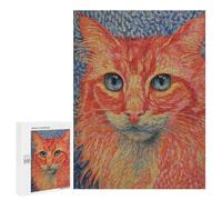 Colorful Cat Portrait Artwork Puzzle 500 Pièces Educa Jouet en Bois Cadeau Unique Décoration Intérieure Jeu Éducatif Challenge Toy Adultes Et Enfants À Partir De 14 Ans 500 PCS