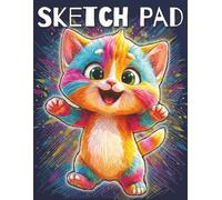 Colorful Cat Sketch Pad: Large 8.5 x 11 Cat Sketch Pad with 110 Blank Unlined Pages for Drawing, Doodling, Painting, and Art Practice - Sketchbook Notebook for Artists, Kids, and Cat Lovers