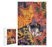 Colorful Cats Art Print -1 Puzzle 1000 Pièces Educa Jouet en Bois Cadeau Unique Décoration Intérieure Jeu Éducatif Challenge Toy Adultes Et Enfants À Partir De 14 Ans 1000 PCS