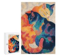 Colorful Cats Art Print Puzzle 1000 Pièces Educa Jouet en Bois Cadeau Unique Décoration Intérieure Jeu Éducatif Challenge Toy Adultes Et Enfants À Partir De 14 Ans 1000 PCS