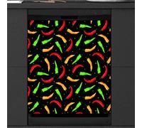Colorful Chili Housse magnétique pour lave-vaisselle Motif piment 58 x 66 cm