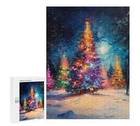 Colorful Christmas Tree Night Scene -1 Puzzle 500 Pièces Educa Jouet en Bois Cadeau Unique Décoration Intérieure Jeu Éducatif Challenge Toy Adultes Et Enfants À Partir De 14 Ans 500 PCS