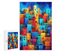 Colorful Cityscape Painting Puzzle 1000 Pièces Educa Jouet en Bois Cadeau Unique Décoration Intérieure Jeu Éducatif Challenge Toy Adultes Et Enfants À Partir De 14 Ans 1000 PCS