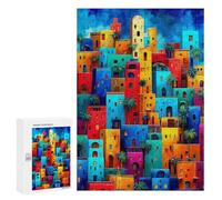 Colorful Cityscape Painting Puzzle 1000 Pièces Educa Jouet en Bois Cadeau Unique Décoration Intérieure Jeu Éducatif Challenge Toy Adultes Et Enfants À Partir De 14 Ans 300 PCS