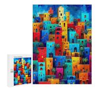 Colorful Cityscape Painting Puzzle 1000 Pièces Educa Jouet en Bois Cadeau Unique Décoration Intérieure Jeu Éducatif Challenge Toy Adultes Et Enfants À Partir De 14 Ans 500 PCS
