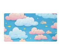 Colorful Clouds-1758 Tapis de cuisine de luxe pour sol, lavable en machine et imperméable, séchage rapide et antidérapant avec design rétro vintage