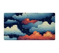 Colorful Clouds-1768 Tapis de couloir de cuisine rembourré, résistant aux taches, facile à nettoyer, pour maison, évier, bureau, 40 x 75 cm