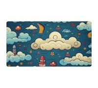 Colorful Clouds-1792 Tapis de couloir de cuisine rembourré, résistant aux taches, facile à nettoyer, pour maison, évier, bureau, 40 x 75 cm