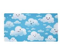 Colorful Clouds-1806 Tapis de cuisine de luxe pour sol, lavable en machine et imperméable, séchage rapide et antidérapant avec design rétro vintage