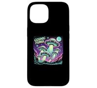 Colorful Cosmic Mushrooms Galaxy Universe Cosmos Fungi Coque pour iPhone 15