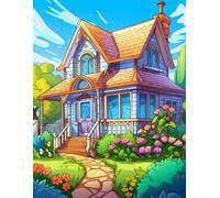 Colorful Country Corners: 500 Pages of Flower-Filled Farmhouse Adventures.: Color the beauty of countryside life with farmhouses and flower gardens.